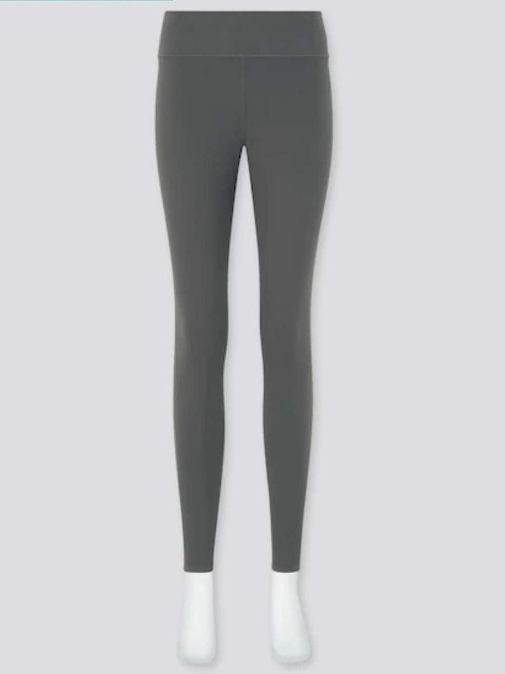 Uniqlo Airism Women High-Waist Leggings in Taupe Gray Side Pockets UV Protection